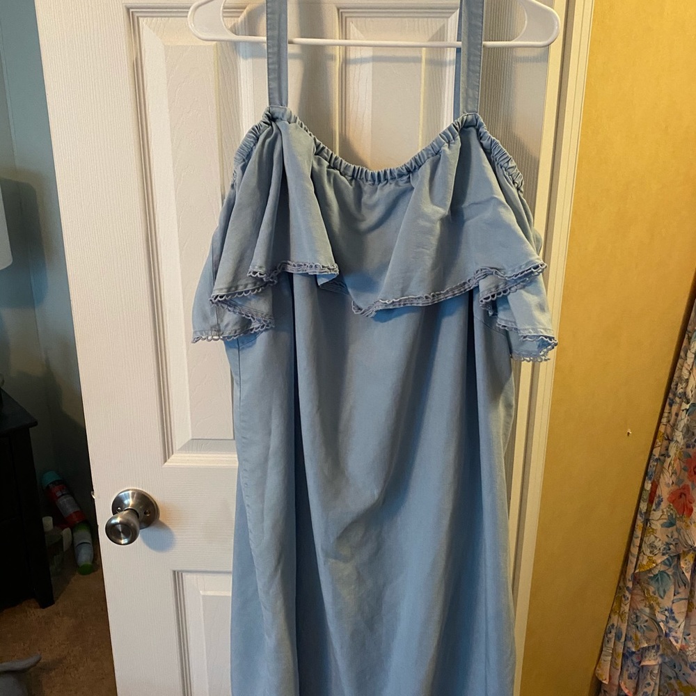 Jean off the shoulder dress